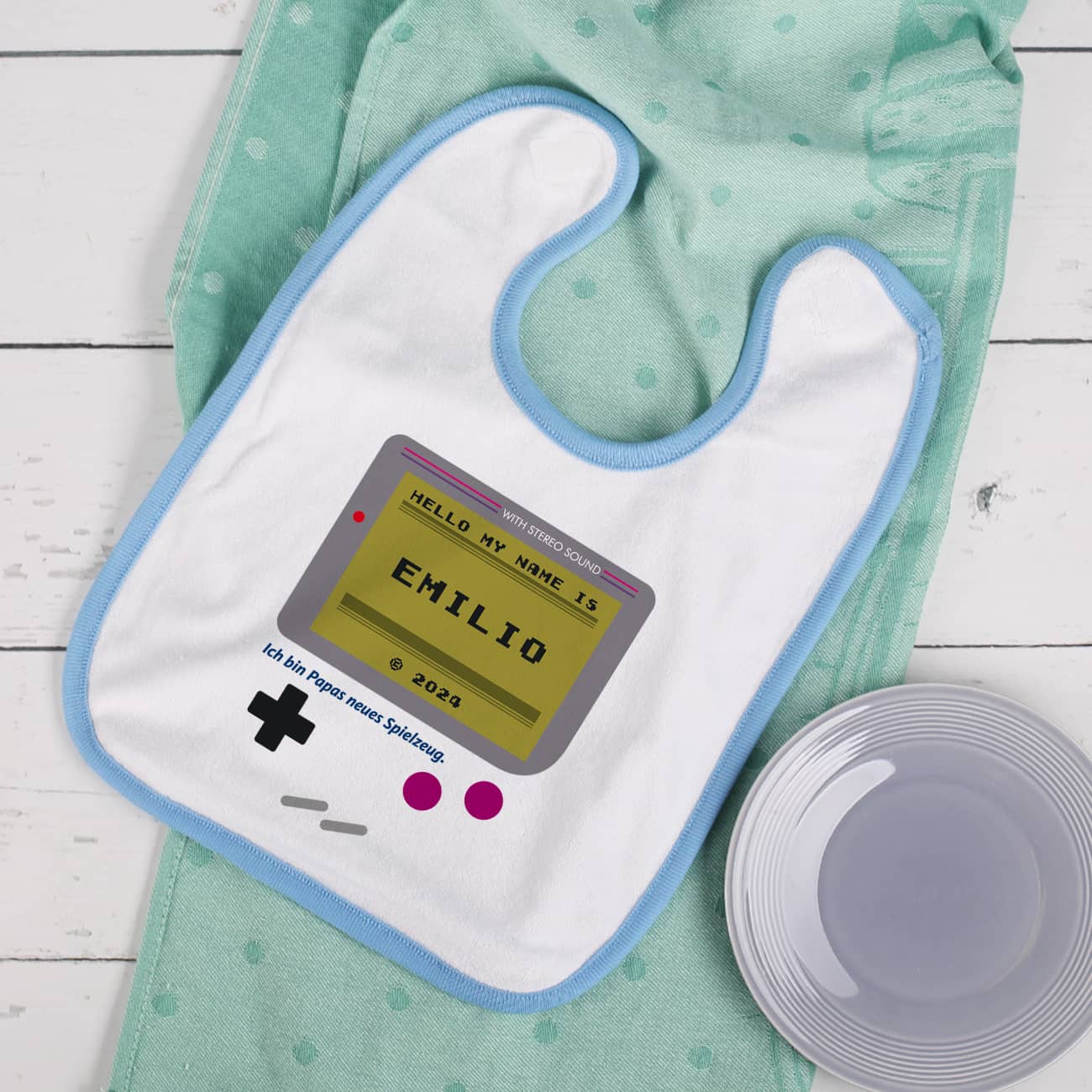 Spielkonsole - Lätzchen für kleine Jungen