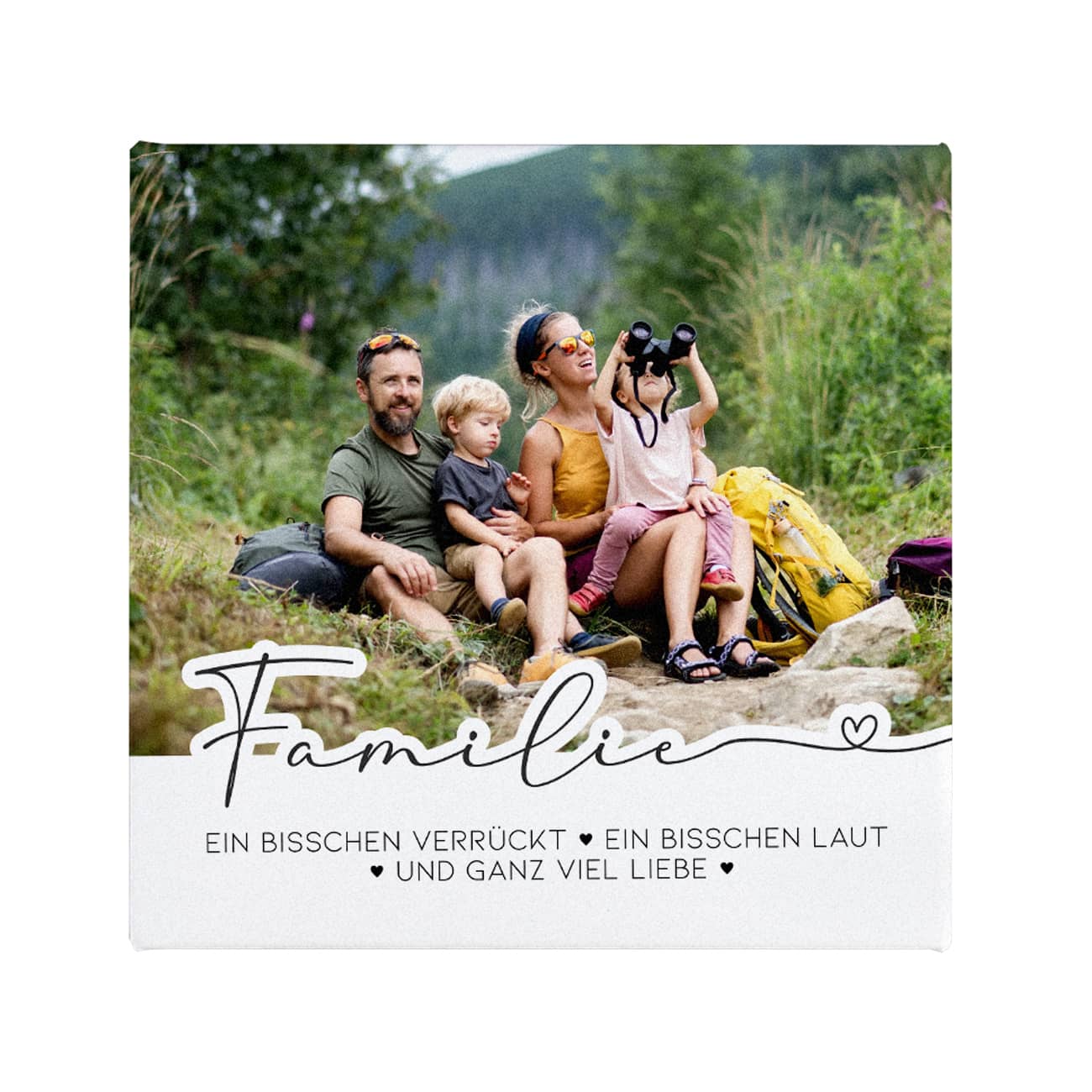 Fotoleinwand für Familien, 20x20 cm
