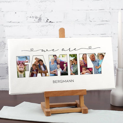 Foto-Leinwand mit Wunschtext, 40x20 cm