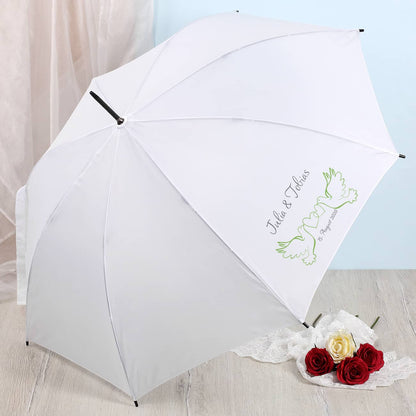 Mit Taubenmotiv bedruckt