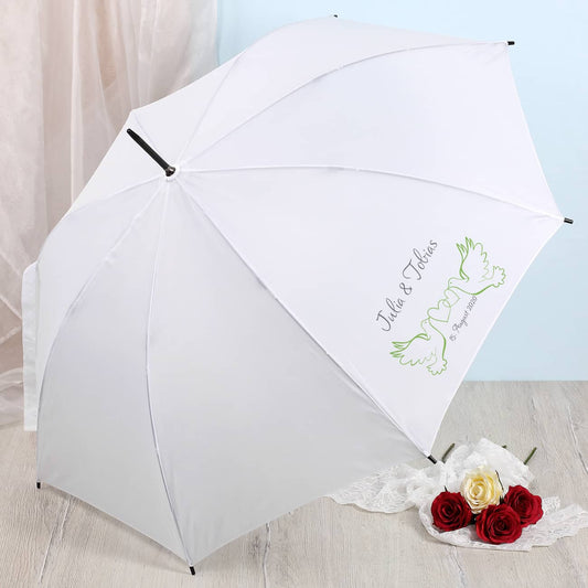 Mit Taubenmotiv bedruckt