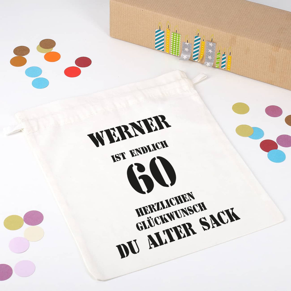 Zuziehsack mit Wunschnamen