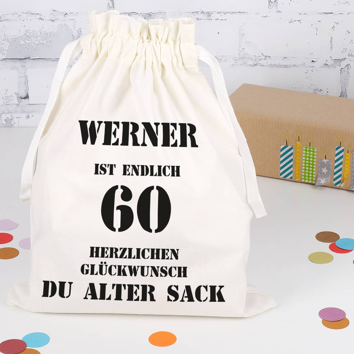 Geschenkbeutel zum 60. Geburtstag