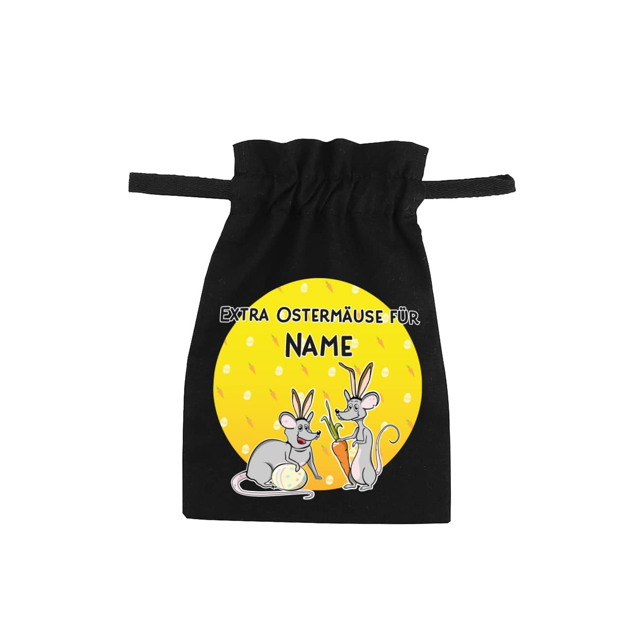Geldsäckchen zu Ostern mit Ostermäusen und Ihrem Wunschnamen