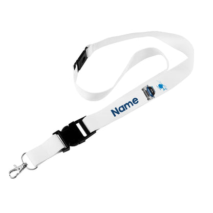 Kinder Schlüsselband mit Name und Streifenwagen