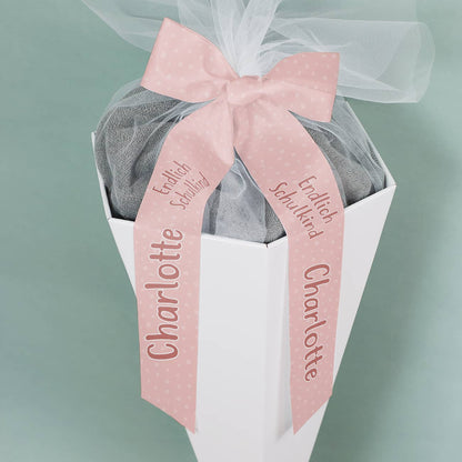 Schleifenband für Zuckertüte in Rosa