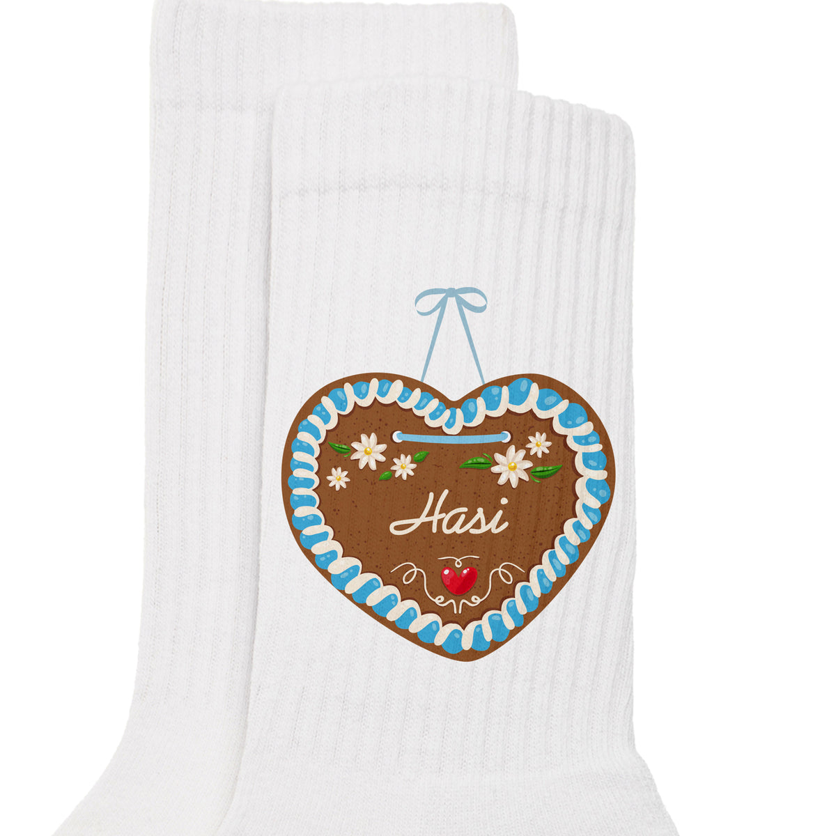 Socken mit Lebkuchenherz & Name personalisiert | Volksfest Socken als  Geschenk für Frauen & Männer