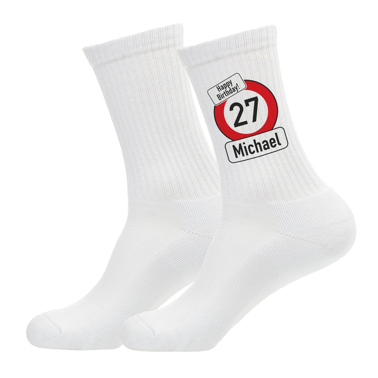 Personalisierte Socken mit Name und Alter