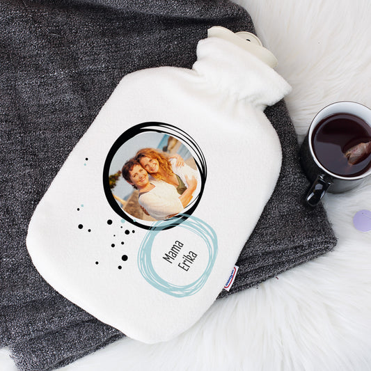 Foto-Wärmflasche in Weiß