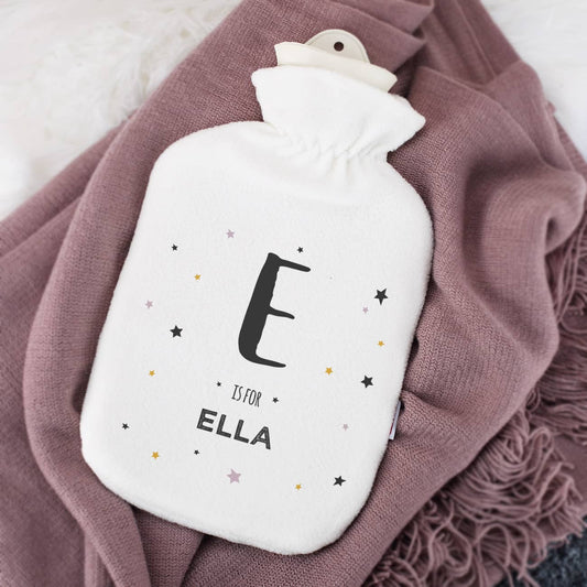 Persönliche Wärmflasche mit Sternenmotiv