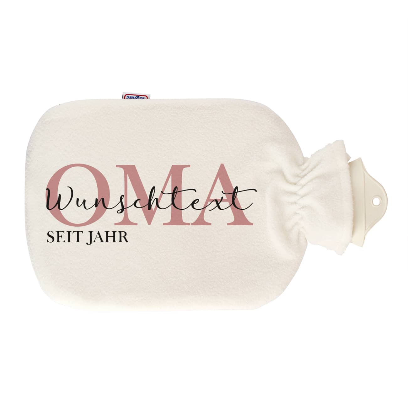 Mit Wunschtext und Jahreszahl