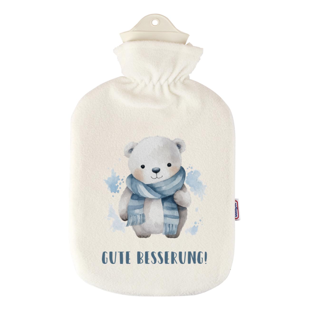 Kuschelige Wärmflasche mit 7 winterlichen Tiermotiven zur Auswahl