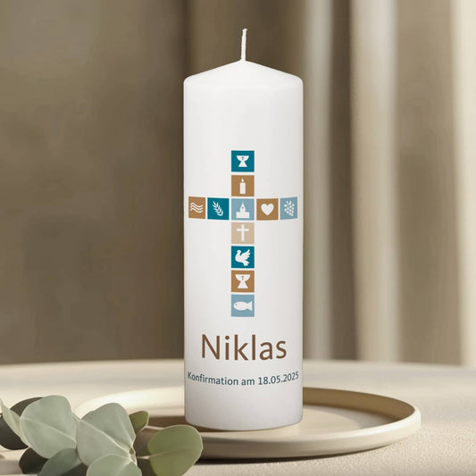 Kerze Konfirmation Name 