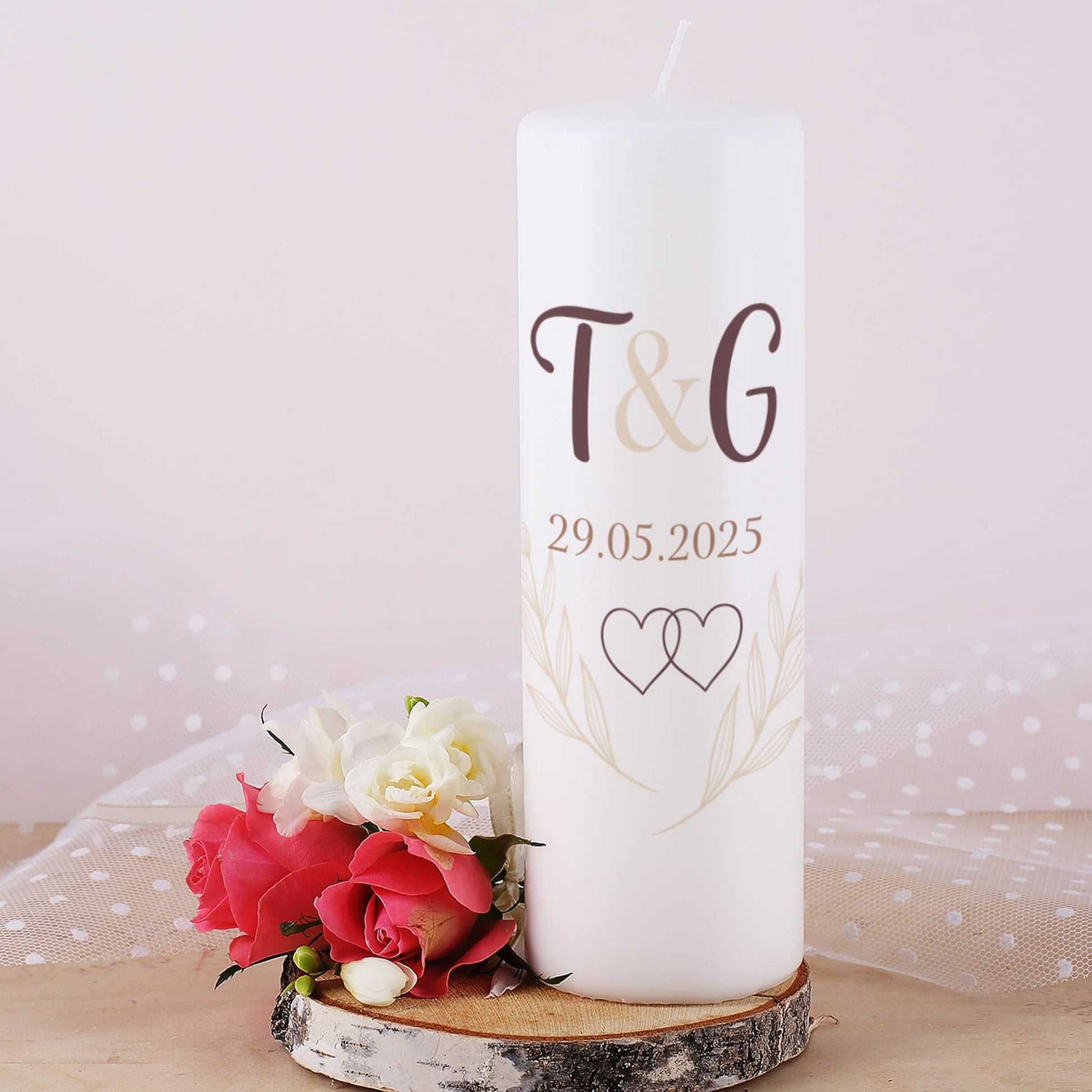 Hochzeitskerze als individuelles Geschenk