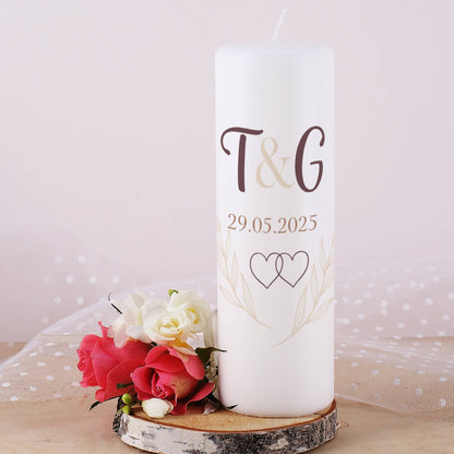 Hochzeitskerze als individuelles Geschenk