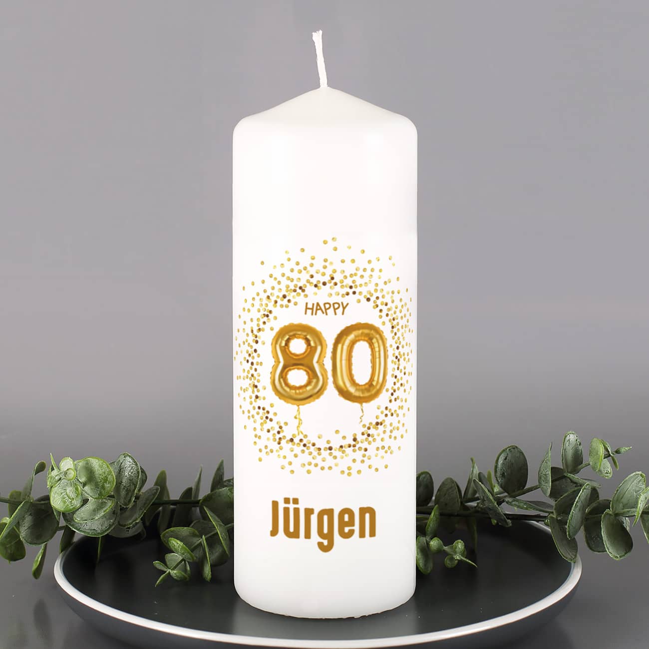 Geburtstagskerze zum 80. Geburtstag mit Name