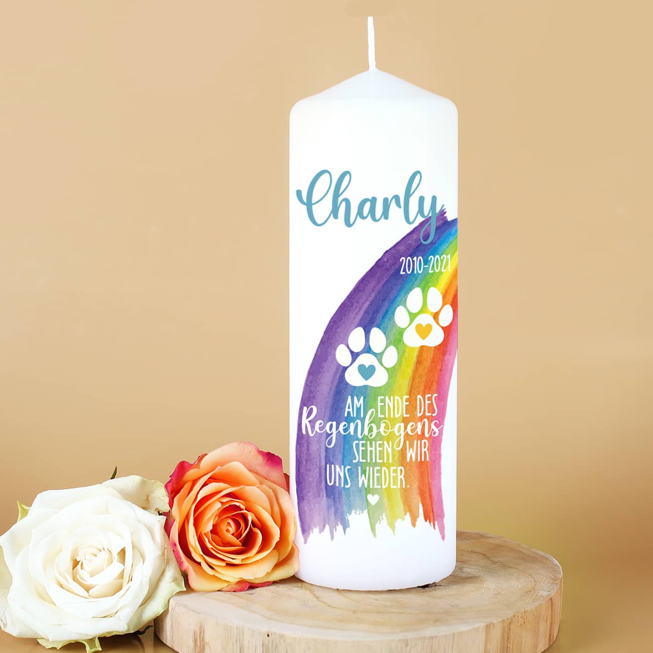 Regenbogen Motiv mit liebevollem Spruch