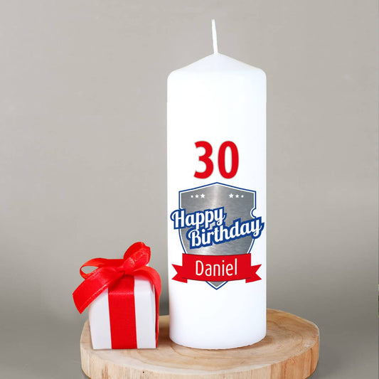 Happy Birthday Kerze zum Geburstag mit Name und Alter