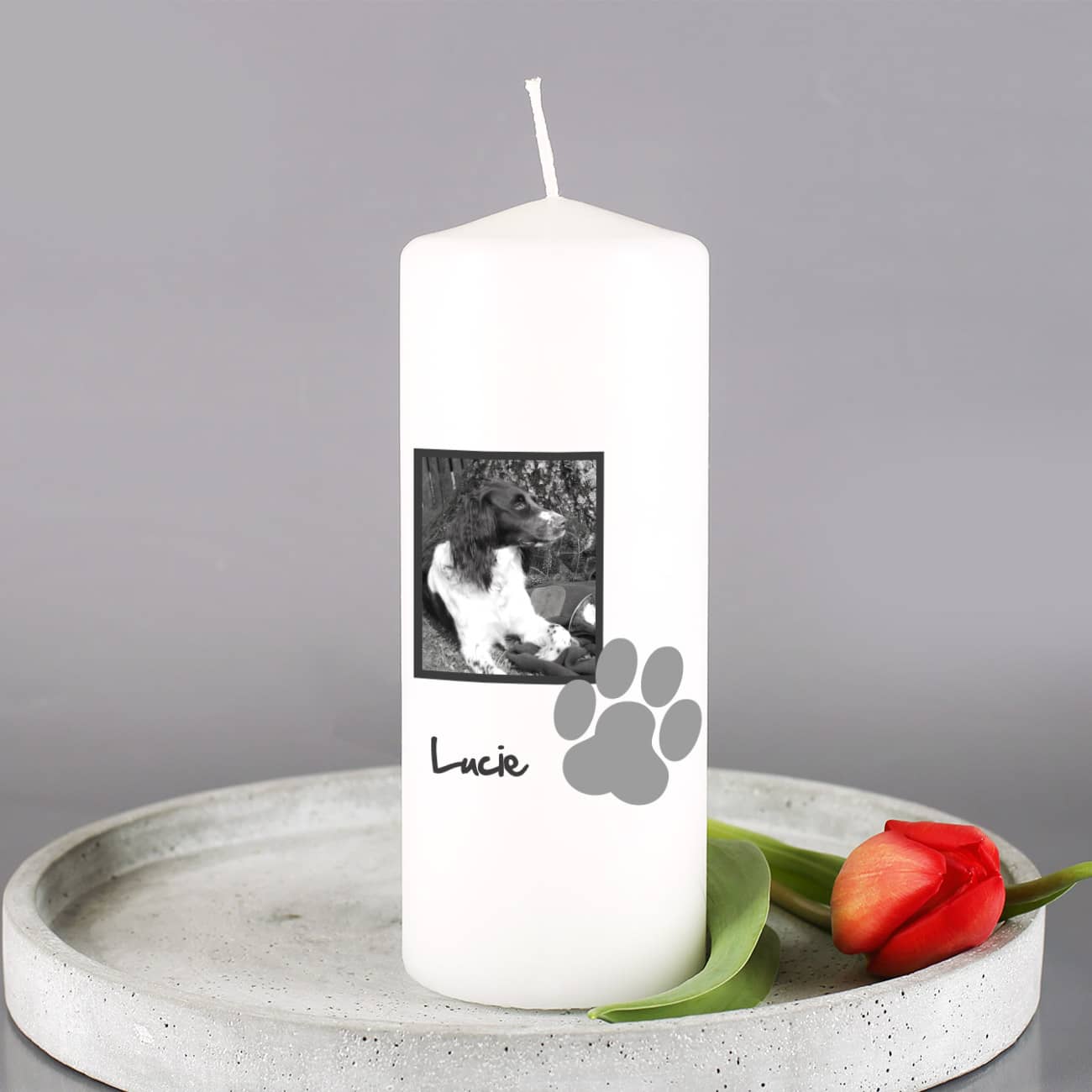 Trauerkerze für Haustier mit Pfote