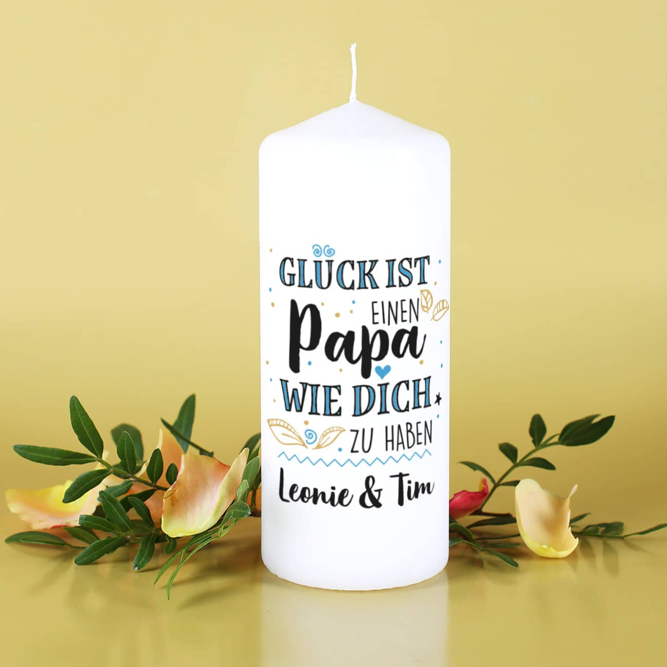 Glück ist, einen Papa wie dich zu haben - Stumpenkerze