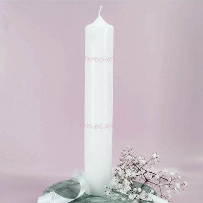 Große Kerze zur Taufe, Kommunion oder Konfirmation - Rückseite