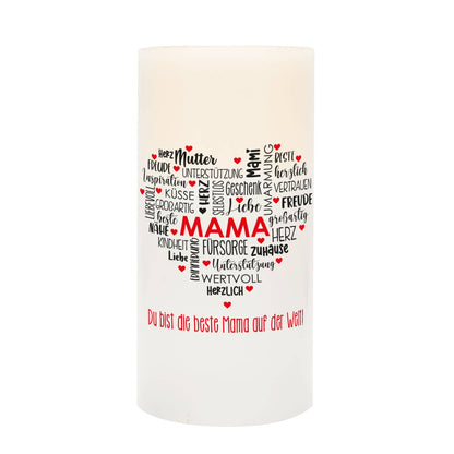 LED Kerze für Mama mit personalisiertem Druck