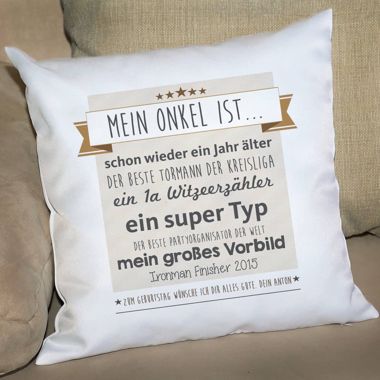 personalisiertes Kuschelkissen für besondere Menschen
