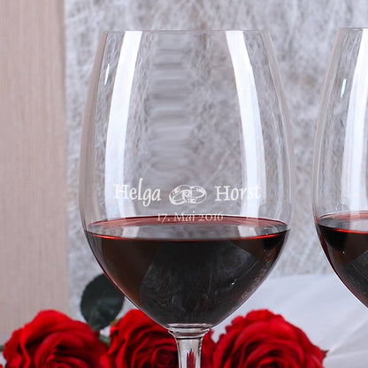 Weinglas mit Gravur