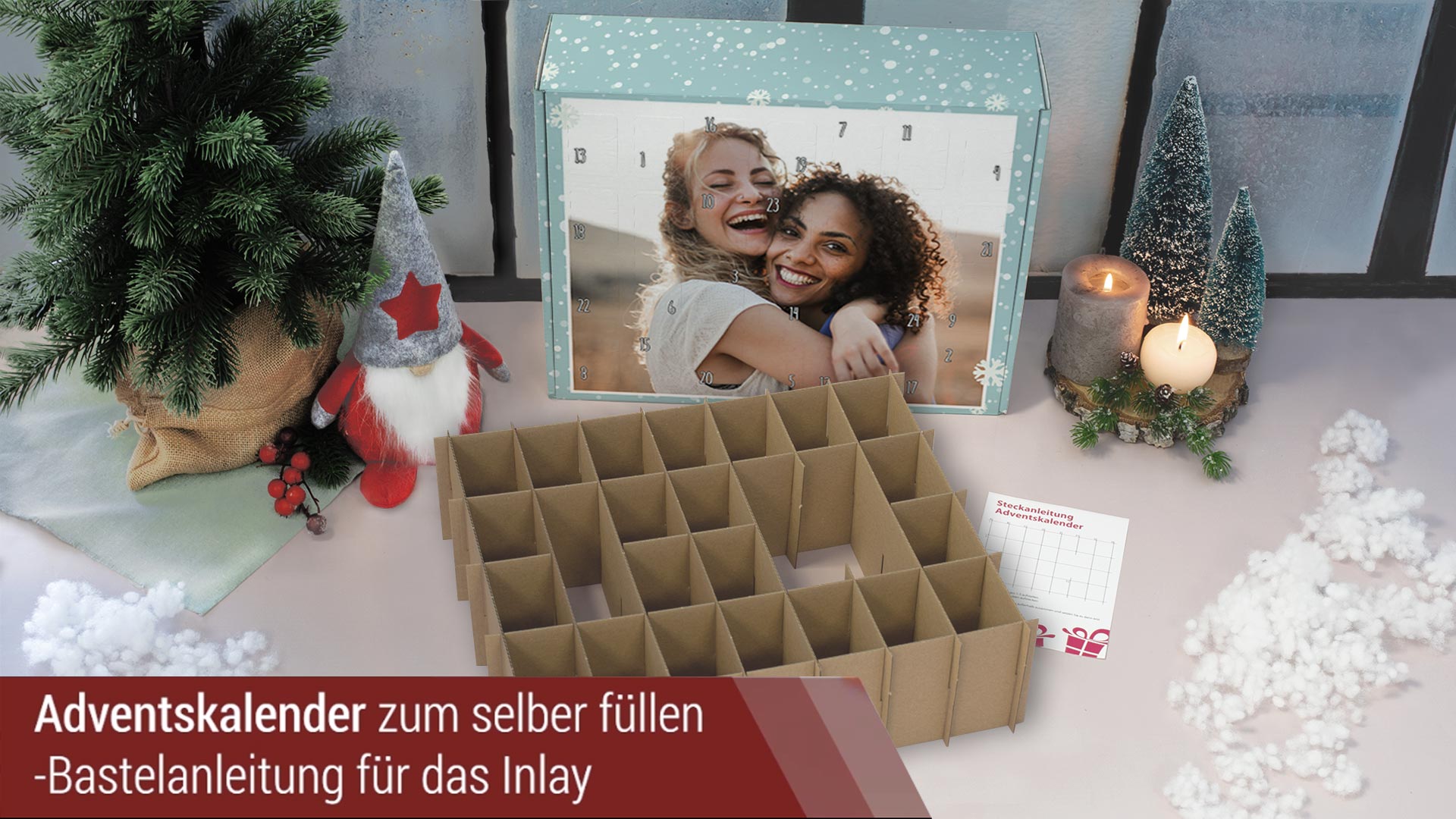 Adventskalender Steckanleitung, Aufbauanleitung für den DIY Adventskalender mit 24 Türchen
