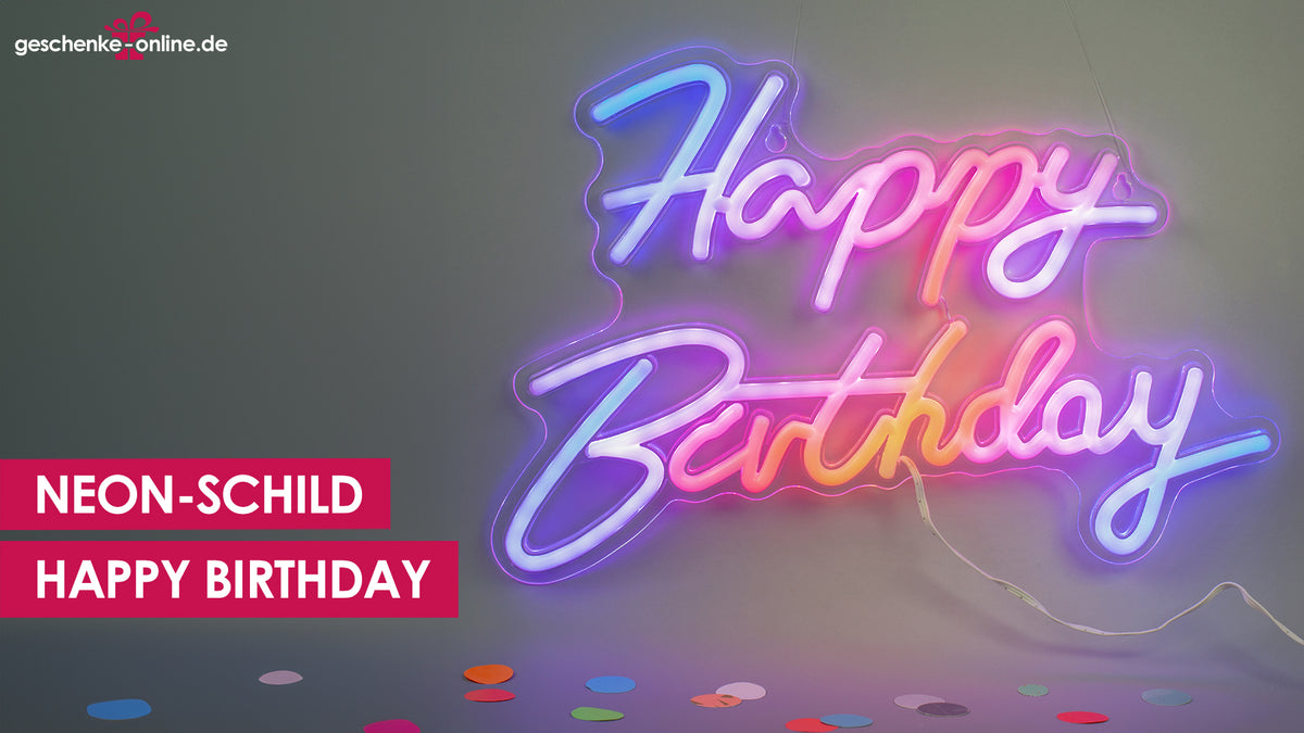 Neon-Schild zum Geburtstag