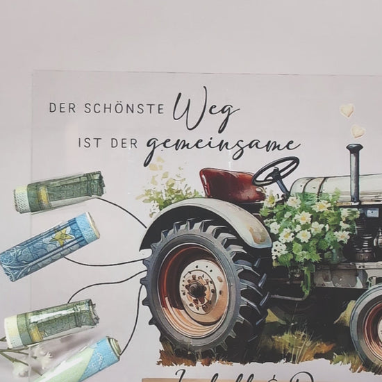 Geldgeschenk zur Hochzeit - Acrylbild mit Personalisierung