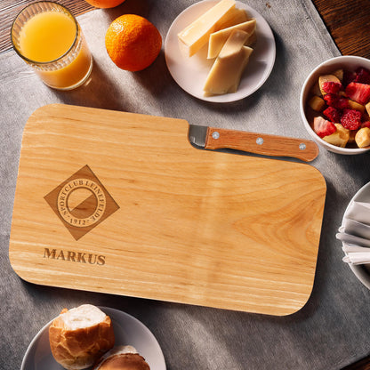 Graviertes Messerbrett mit SC Leinefelde Vereinslogo und Name