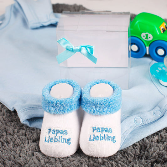 Babys erste Söckchen - Papas Liebling in blau