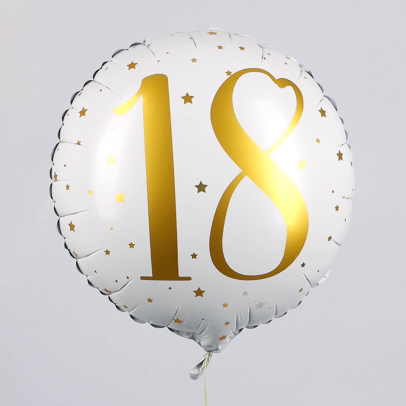 Folienballon zum 18. Geburtstag in weiß
