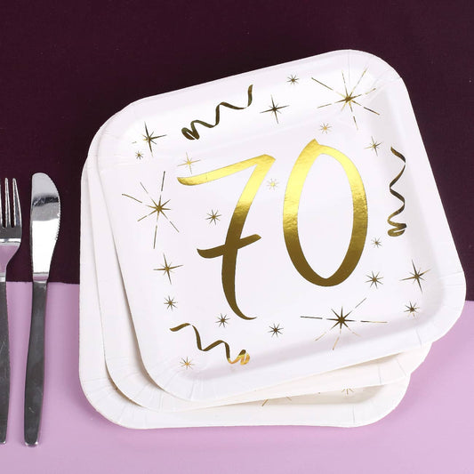 Pappteller zum 70. Geburtstag