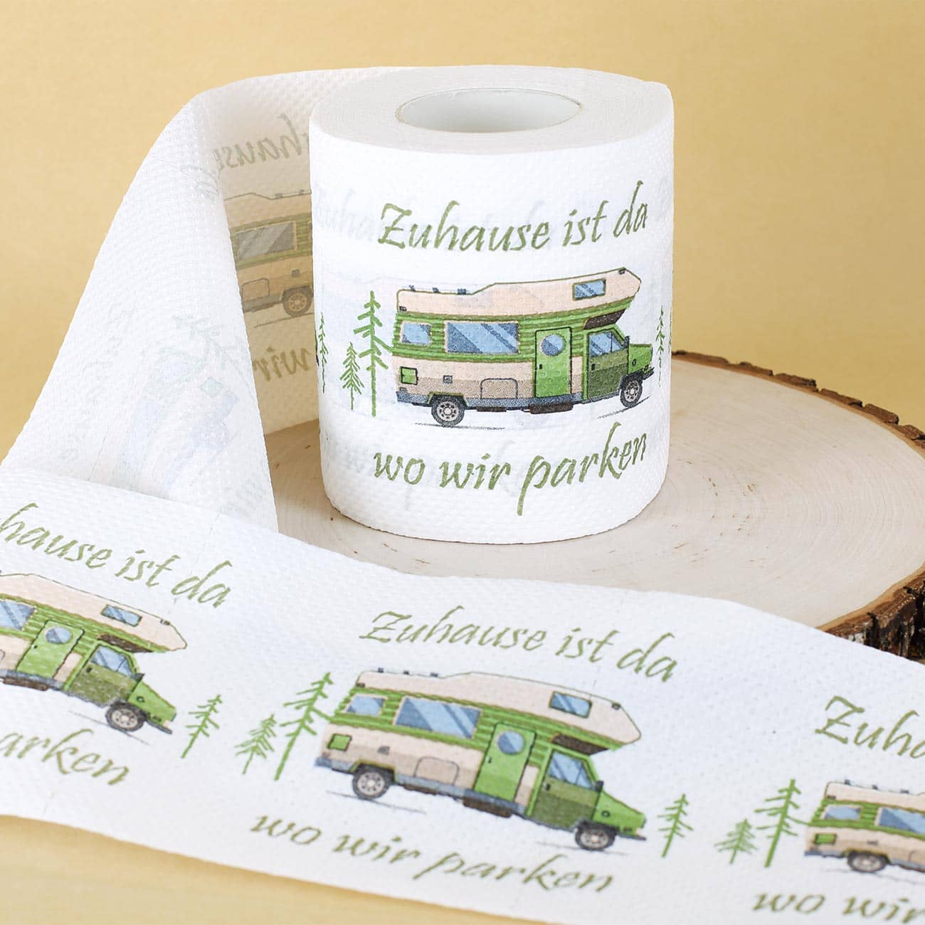 Toilettenpapier für Camper mit Wohnmobil Motiv