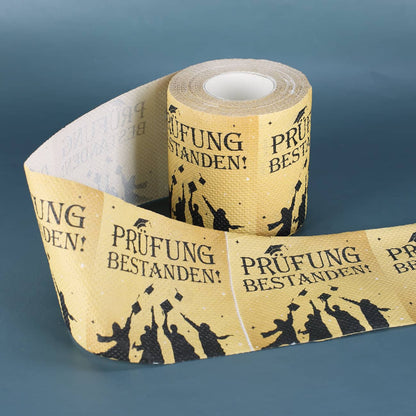 Bunt bedrucktes Toilettenpapier zum Abschluss