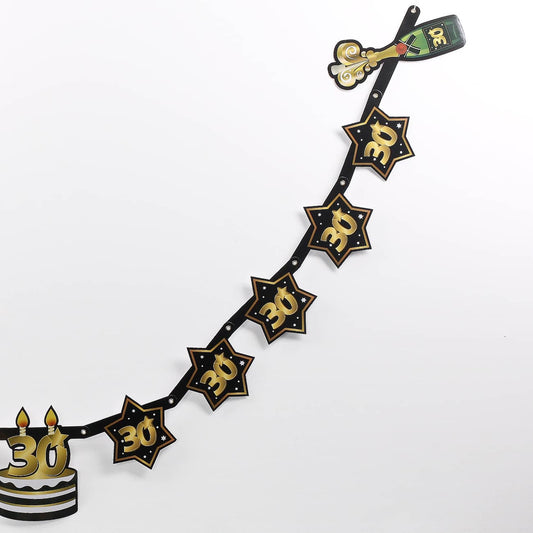 Geburtstagsgirlande Star - zum 30. Geburtstag